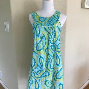 MILLY Cotton Geometric Print Dress Sleeveless Sz 6
